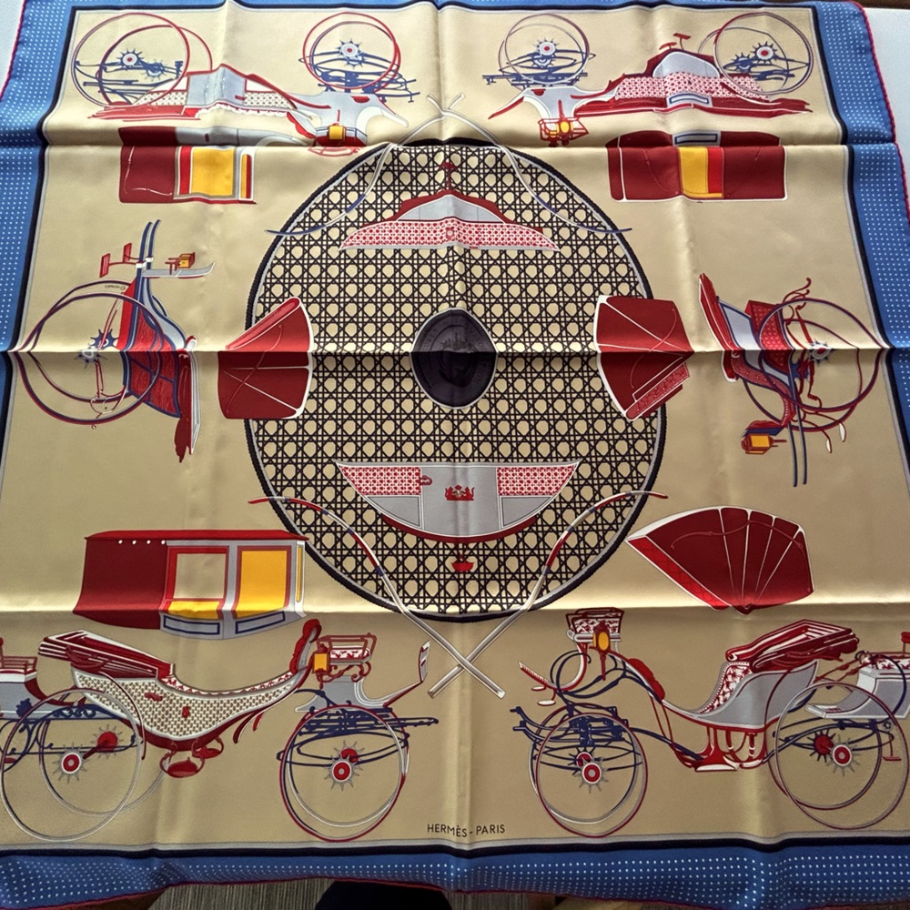 COPY - Authentic HERMES 90X90 100%silk scarf.